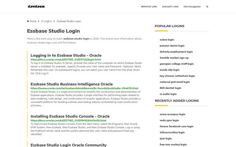 Essbase Studio Login ❤️ One Click Access
