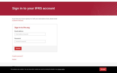 IFRS - Sign in - the IFRS Foundation Online Shop - IFRS.org