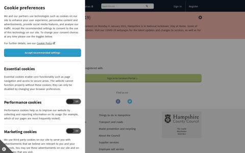 Services Portal | Hampshire County Council