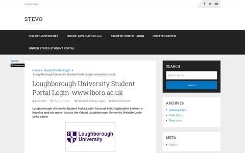 Loughborough University Student Portal Login-www.lboro.ac.uk