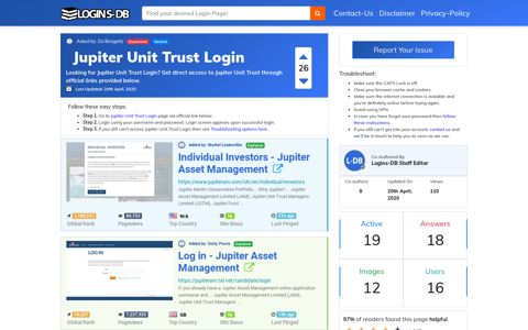 Jupiter Unit Trust Login - Logins-DB