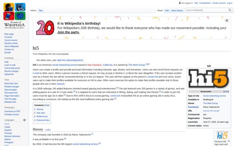 hi5 - Wikipedia