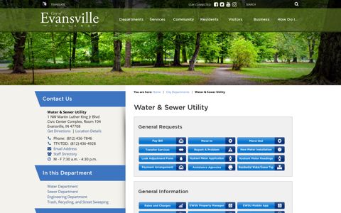 Water & Sewer Utility / City of Evansville - Vanderburgh County