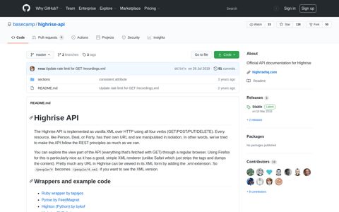 basecamp/highrise-api: Official API documentation ... - GitHub