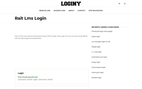Rait Lms Login ✔️ One Click Login - loginy.co.uk