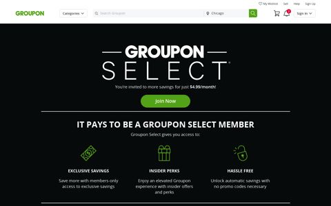Groupon Select Program