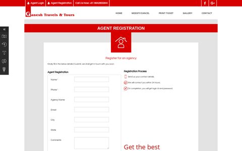Agent Registration - Bus Tickets