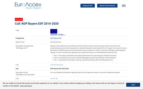 ROP Bayern ESF 2014-2020 | EuroAccess Macro-Regions
