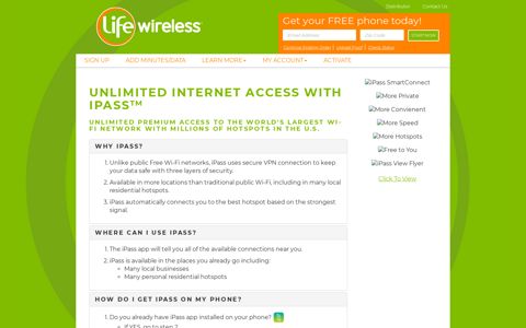 Unlimited Internet Access with iPass TM - Life Wireless