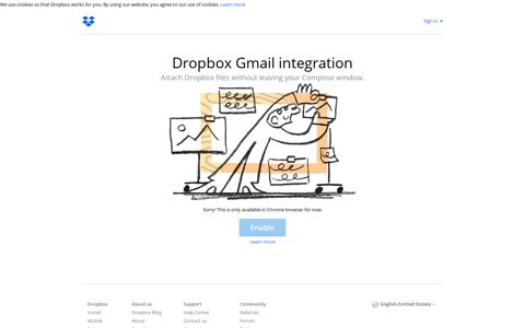 Gmail integration - Dropbox