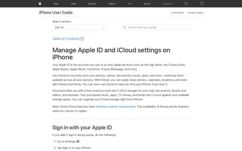 Manage Apple ID and iCloud settings on iPhone - Apple Support