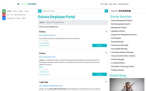 Evicore Employee Portal - Linktoworks