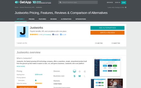 Justworks Pricing, Features, Reviews & Comparison of ...