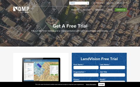 LandVision Trial Sign Up - Digital Map Products