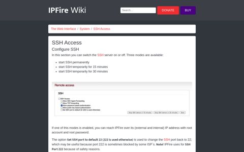 SSH Access - wiki.ipfire.org