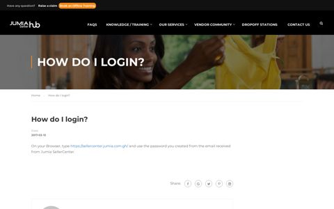 How do I login? | VendorHub Jumia Ghana