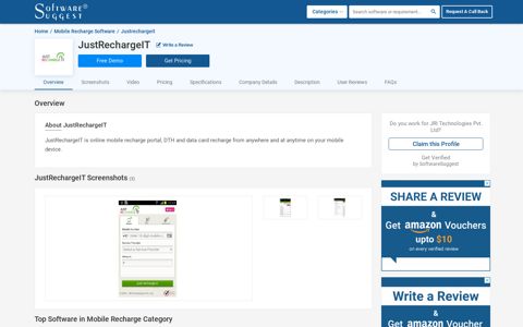 JustRechargeIT Pricing, Reviews, Features - Free Demo
