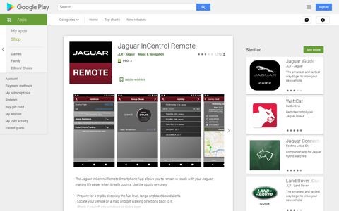 Jaguar InControl Remote – Apps on Google Play