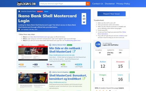 Ikano Bank Shell Mastercard Login - Logins-DB