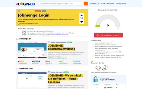 Jobmenge Login - A database full of login pages from all over ...