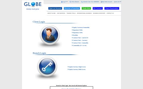 Back Office - Welcome to Globe