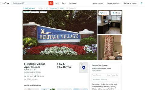 Heritage Village Apartments in Guilderland, NY 12084 - 1-2 ...