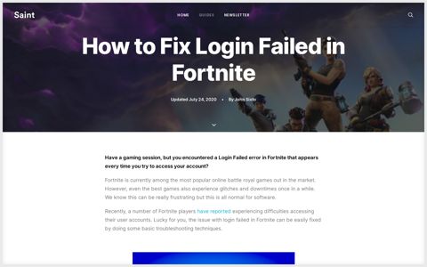 11 Ways to Fix Login Failed Error in Fortnite [2020] - Saint