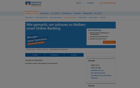 Online-Banking - Heidenheimer Volksbank eG