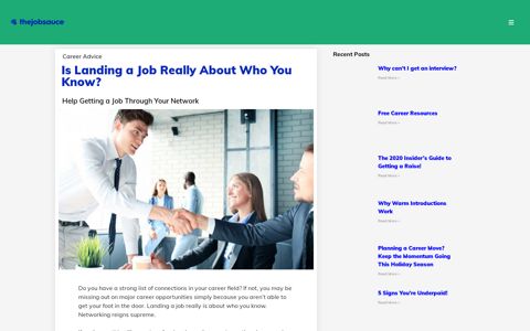 Is Landing a Job Really About Who You Know? | The Job Sauce
