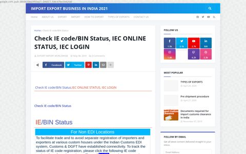 Check IE code/BIN Status, IEC ONLINE STATUS, IEC LOGIN