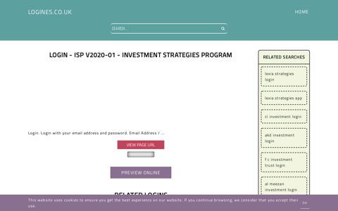 Login - ISP v2020-01 - Investment Strategies Program - General ...