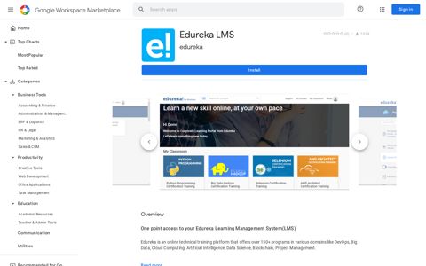 Edureka LMS - Google Workspace Marketplace