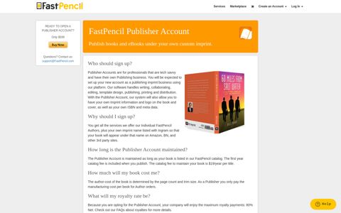 FastPencil Publisher Account