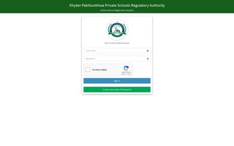 PSRA | User login - Private Schools Regulatory Authority