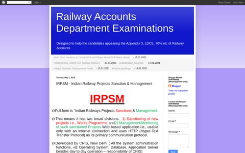 IRPSM - Indian ... - Railway Accounts Department Examinations