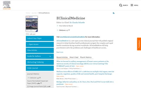 EClinicalMedicine - Journal - Elsevier