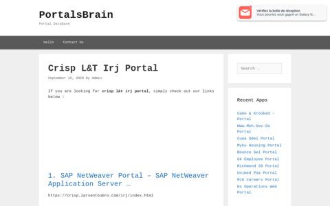Crisp L&T Irj - Sap Netweaver Portal - Sap Netweaver ...