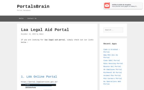 Laa Legal Aid - Laa Online Portal - PortalsBrain - Portal Database