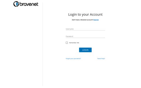 Login to Your Account - Bravenet