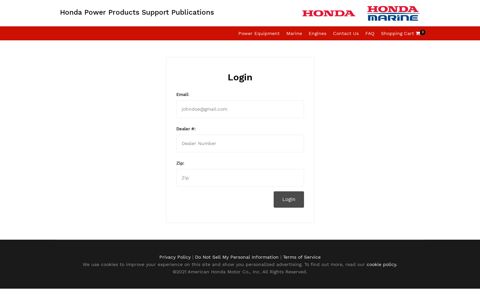 Login - | Honda Power Products Support Publications