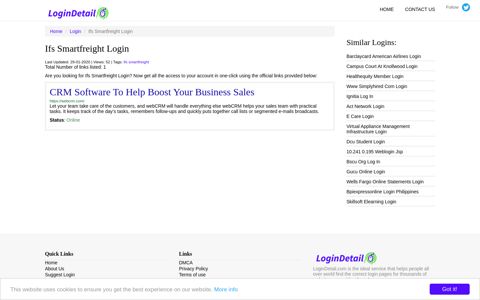 Ifs Smartfreight Login CRM Software To Help Boost Your Business ...