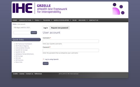 User account | Gazelle