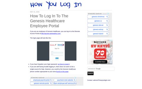 How To Log In To The Genesis Healthcare Employee Portal