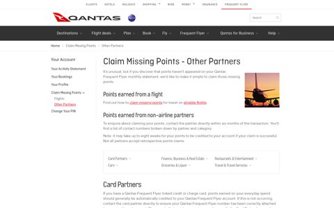 Frequent Flyer - Your Account - Claim Missing Points - Other ...
