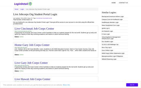 Live Jobcorps Org Student Portal Login Live Cincinnati Job ...