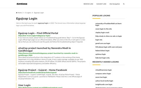 Egujcop Login ❤️ One Click Access