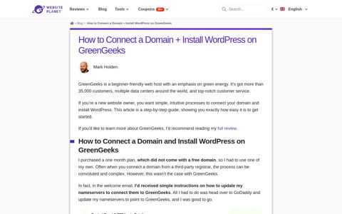 How to Connect a Domain + Install WordPress on GreenGeeks