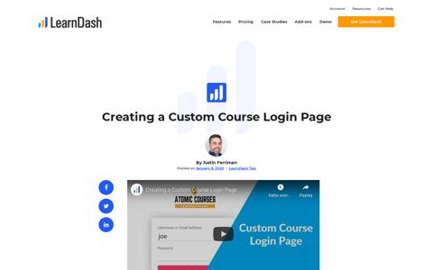 Creating a Custom Course Login Page - LearnDash