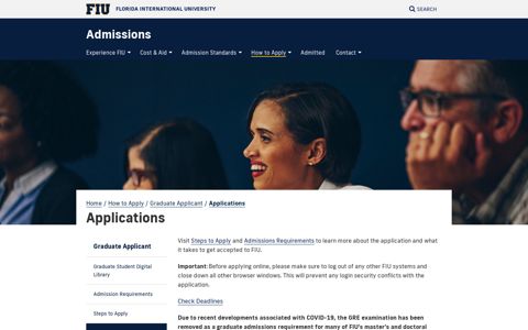 Applications | Admissions | Florida International University