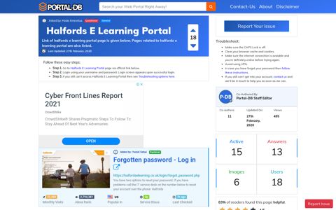 Halfords E Learning Portal
